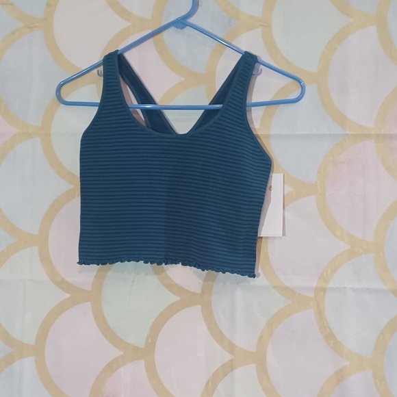 Spiritual Gangster Tops - Spiritual Gangster Row Seamless Ribbed Crop Brami Low Impact Bra M / L NWT